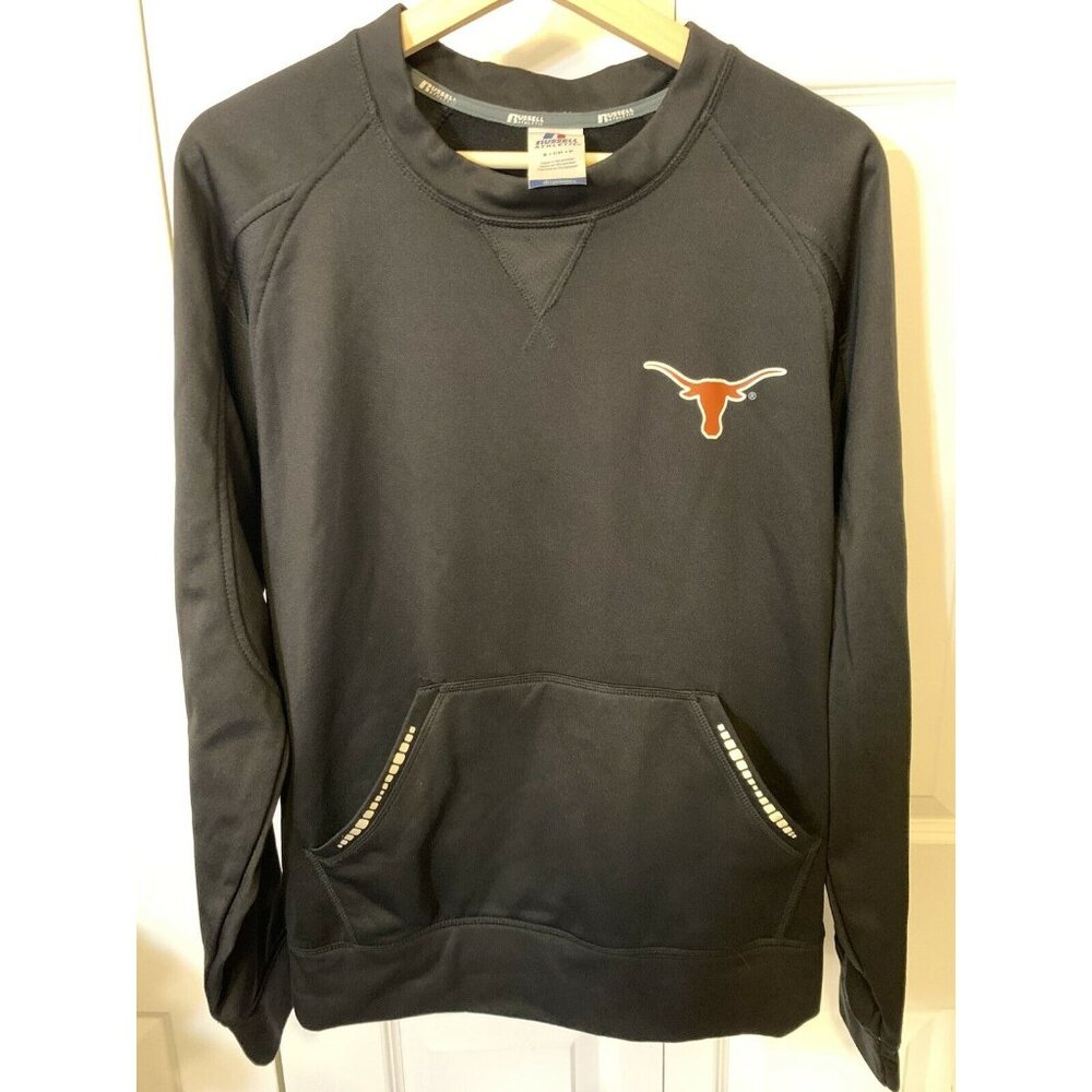 Russell Texas Longhorns Sweatshirt Men’s Sz S‎ Long Sleeve Black